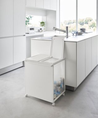 tower 蓋付き目隠し分別ダストワゴン タワー 45L 2分別 ホワイト ホワイト