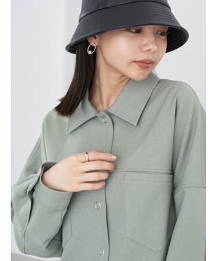 earth music&ecology ショート丈カバーオール Khaki