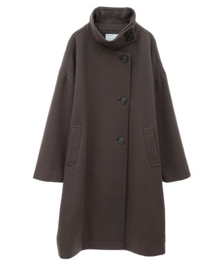 AMERICAN HOLIC リサイクル中空FIBERスタンドカラーロングコート Mocha