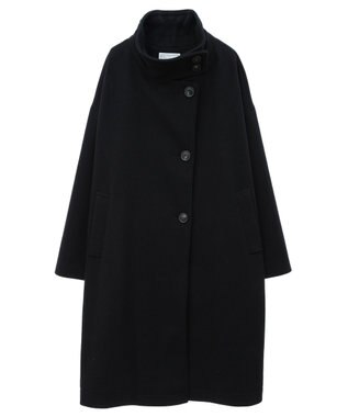 AMERICAN HOLIC リサイクル中空FIBERスタンドカラーロングコート Black