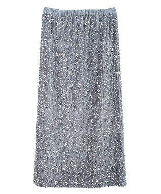 earth music&ecology マルチウェイスパンコールスカート Silver