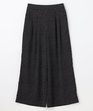 ANY L 【新色追加/吸水速乾/イージーケア/UVカット/接触冷感】さらさらDRYパンツ ブラック×オフドット