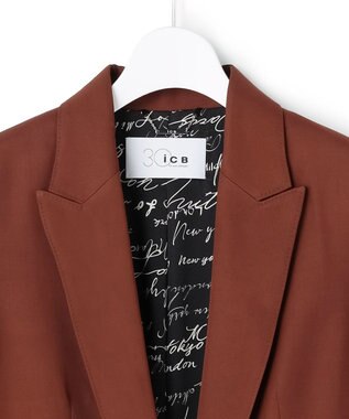 ICB 【30th ANNIVERSARY】ヴィスコースウールツイル ピークドラペルジャケット マホガニー系