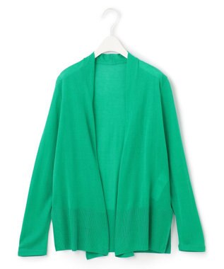 ICB L 【接触冷感・洗える】PINION ショートカーディガン コバルトグリーン系
