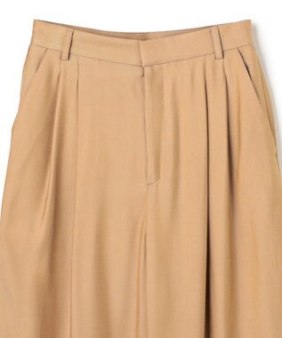 BEIGE， 【Oggi 10月号掲載】COBURN / シルク混2タックカーヴィーワイドパンツ Camel
