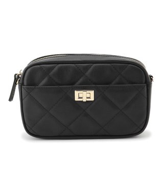 23区 ファスナー キルティング ショルダーバッグ ブラック系