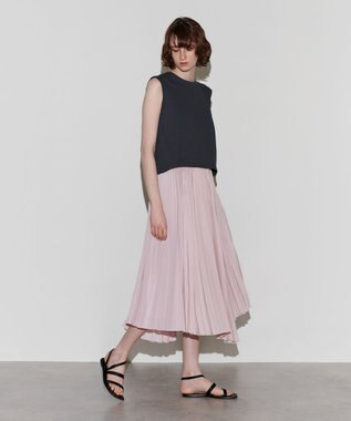 NAVE 【Nave　洗える】クリアジャージー ノースリーブ グレー系