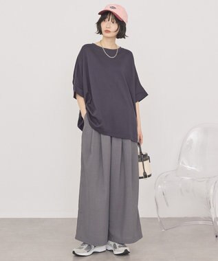 AMERICAN HOLIC 異素材コクーンプルオーバー Navy