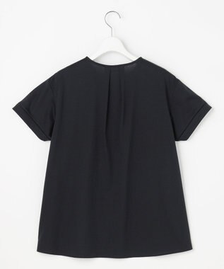 J.PRESS LADIES プレーティングジャージー チュニック丈 カットソー ダークネイビー系