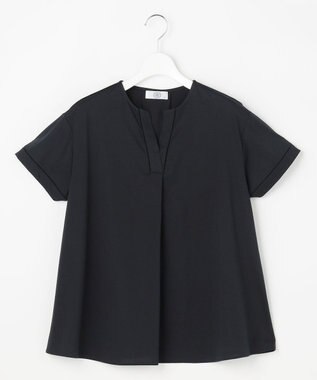 J.PRESS LADIES プレーティングジャージー チュニック丈 カットソー ダークネイビー系