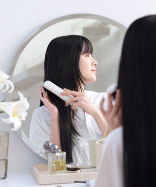 YAMATO テーブル＆キッチン 【フェスティノ】充電式スタイリングヒーターブラシ  ホワイト  SMHB-049-WH ホワイト