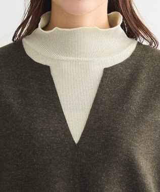 Green Parks 圧縮ポンチキーネックプルオーバー Dark Green