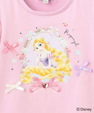 ANY KIDS 【ディズニープリンセス/フローズン】アート プリント Tシャツ ピンク<ラプンツェル>