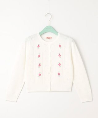 TOCCA 【洗える！】TINY ROSE KNIT カーディガン アイボリー系