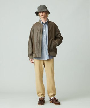 J.PRESS YORK STREET 【UNISEX】ワンポイントスウェットパンツ ライトイエロー系