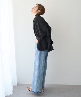 YECCA VECCA 綿麻バギーデニムパンツ Light Indigo