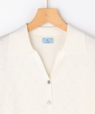 組曲 L 【先行予約・WEB限定】ポップコーンアーガイルスキッパー ニット ホワイト系