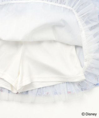 ANY KIDS 【ディズニー/マリー】チェック柄 総柄スカパン サックスブルー