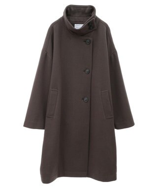 AMERICAN HOLIC リサイクル中空FIBERスタンドカラーロングコート Mocha