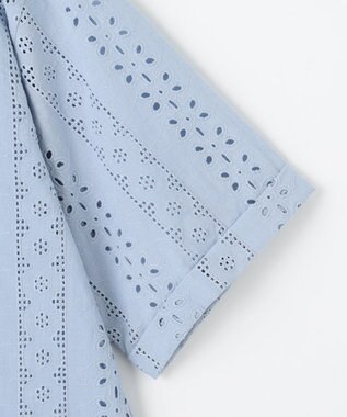 ANY L エンブロイダリーシャツ サックス