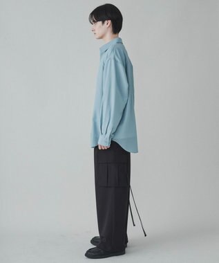 WEGO 【ユニセックス着用ITEM/SMLサイズ展開/冷房対策/紫外線対策】シアーBIGシャツ グリーン