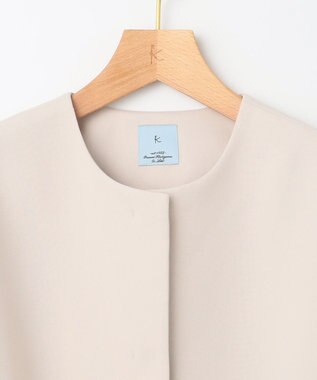 組曲 S 【KUMIKYOKU NAVY】コンフォータブルドレープ フレアスリーブジャケット サンドベージュ系