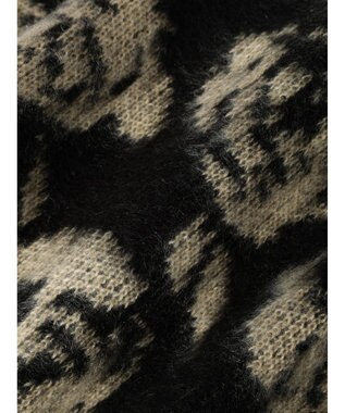 Green Parks ・ＳＵＧＡＲ　ＳＰＯＯＮ　フラワーシャギーカーディガン Black