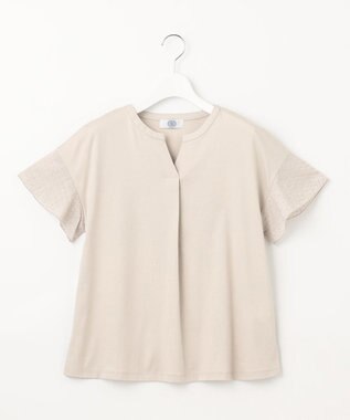 J.PRESS LADIES 【接触冷感・吸水速乾】MULTI EFFECT JERSEY フレアースリーブ カットソー ベージュ系