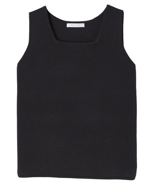 Green Parks スクエアネックニットタンクトップ Charcoal Gray