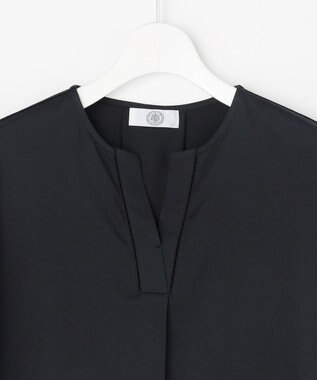 J.PRESS LADIES プレーティングジャージー チュニック丈 カットソー ダークネイビー系