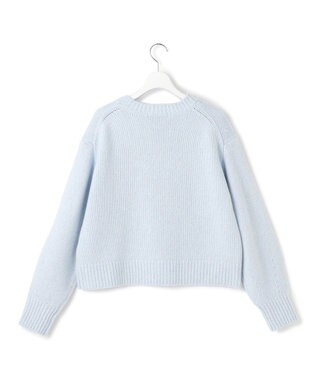 23区 S 【洗える】ウールカシミヤ パフスリーブ ニット スカイブルー系