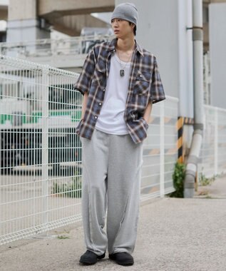 WEGO オンブレチェックシャツ（SS） 柄4