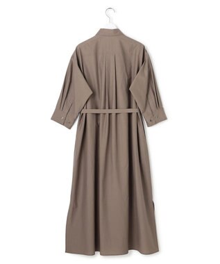 23区 【先行予約】ナイロンコットンタフタ シャツワンピース モカ系