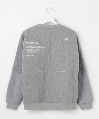 PW CIRCULUS 【裏地付き/防寒】【MEN】キルティングスエットプルオーバー グレー系