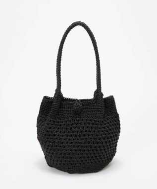 TOPKAPI 【TREASURE TOPKAPI】メタリック ラウンド トートバッグ ブラック