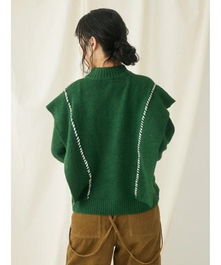 CRAFT STANDARD BOUTIQUE ハンドステッチニットプルオーバー Green