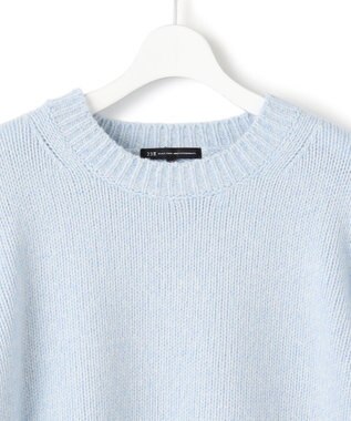 23区 S 【洗える】ウールカシミヤ パフスリーブ ニット スカイブルー系