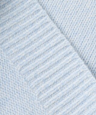 23区 S 【洗える】ウールカシミヤ パフスリーブ ニット スカイブルー系