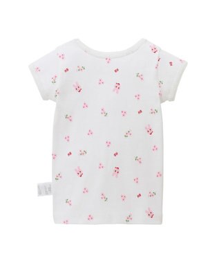 MIKI HOUSE HOT BISCUITS 【80-120cm】 フライス素材半袖肌着(女の子用インナー) 白×ピンク