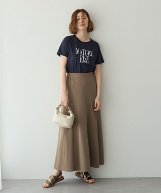 YECCA VECCA 【接触冷感】カットマーメイドスカート Dark Beige