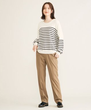SHARE PARK LADIES 【洗える】TRストレートパンツ ブラウン