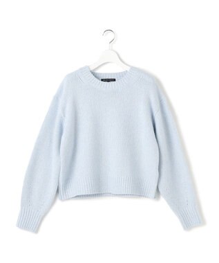 23区 S 【洗える】ウールカシミヤ パフスリーブ ニット スカイブルー系