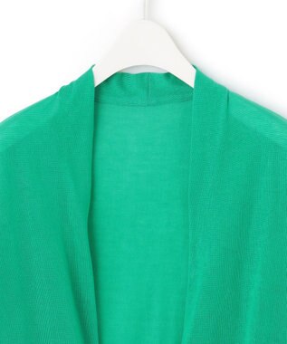 ICB L 【接触冷感・洗える】PINION ショートカーディガン コバルトグリーン系