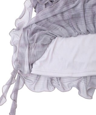 earth music&ecology フロントリボンチェックミニキャミワンピース Check Gray