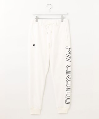 PW CIRCULUS 【MEN】アスレジャー 裏毛 サイドプリント ジョガーパンツ ホワイト系