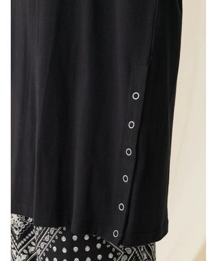 CRAFT STANDARD BOUTIQUE モックネックリングドットチュニック Black