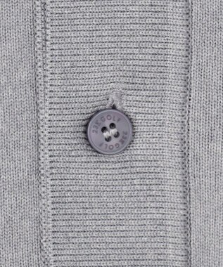 23区GOLF 【MEN】長袖ニットポロシャツ ホールガーメント ライトグレー系