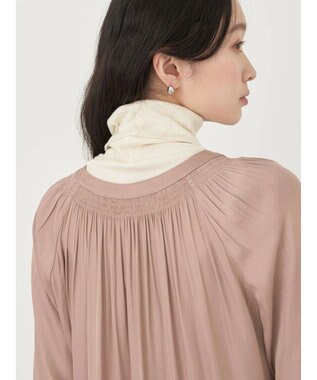 earth music&ecology サテンティアードワンピース Beige