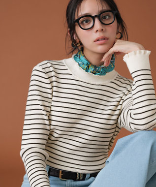 CICA加工 フリルネック プルオーバー