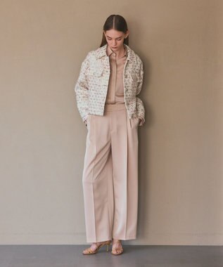 GRACE CONTINENTAL トリアセカルゼパンツ ベージュ